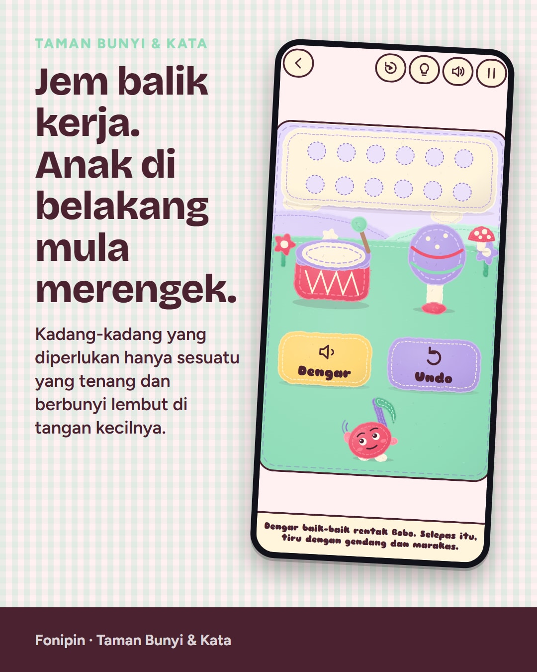 Sampel poster pemasaran sebenar Fonipin